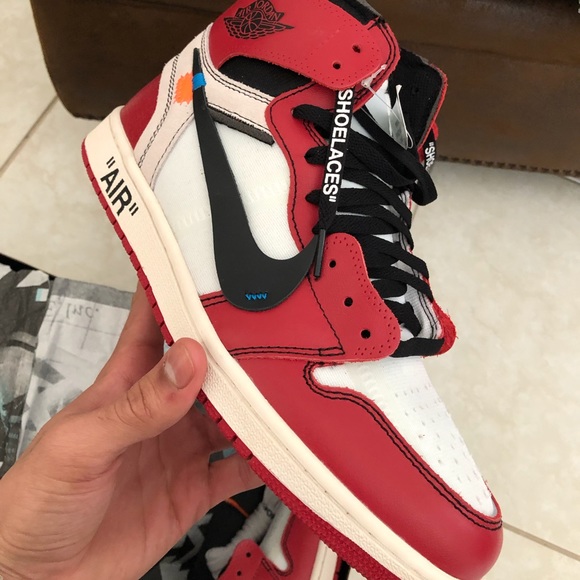 Off white air jordan 1 AJ1 Chicago - Picture 6 of 7